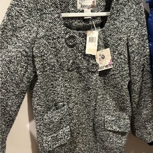 BNWT Kenzie black and white long coat